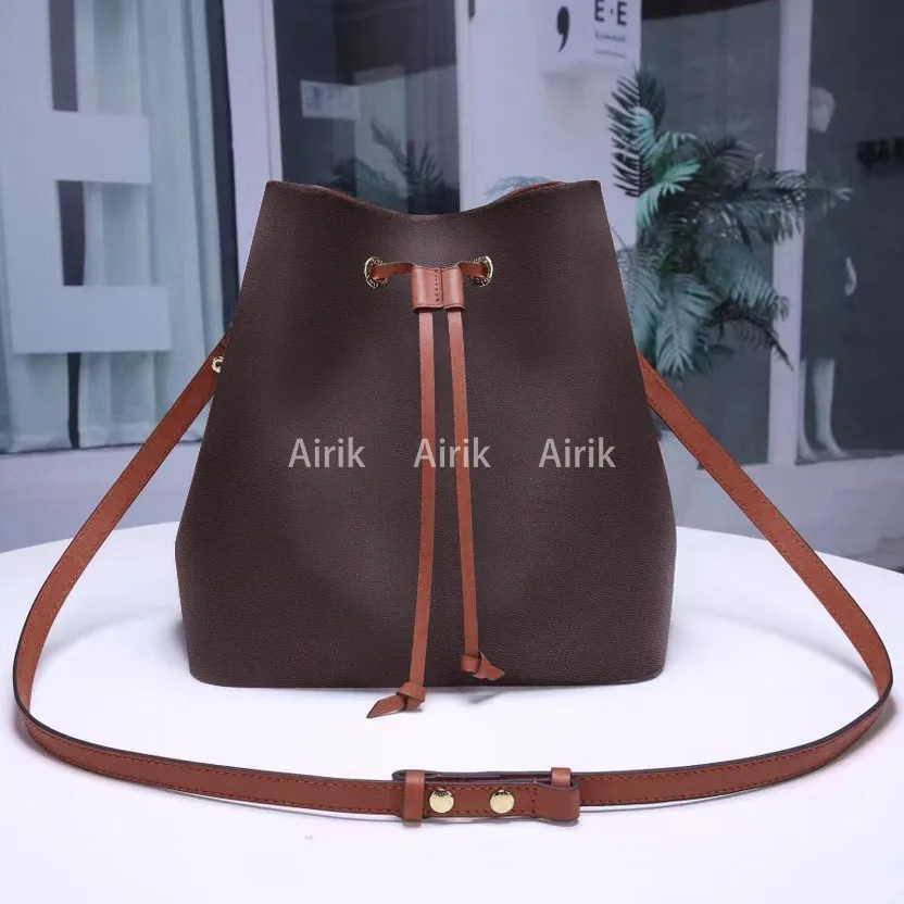 M44022 NEONOE MM torba designerska damska wiadro ze sznurkiem MONOGRAM torba na ramię na ramię torebka luksusowa Pochette akcesoria etui BB