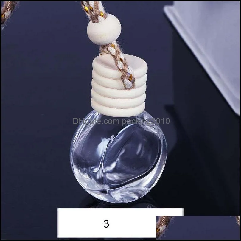 Diffusers Car Perfume Bottle Glass Decoration for Bags Pendant 8ml Ornament Air Freshener for Essential Oils Diffuser Fragrance Storage Pocket Empty