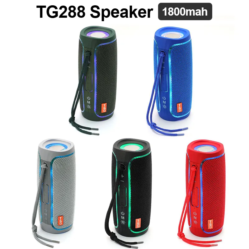 TG288 Portable Speakers Wireless BT Speaker Waterproof Column Super Bass Outdoor Stereo Subwoofer Hifi Sound Box for Phone Computer