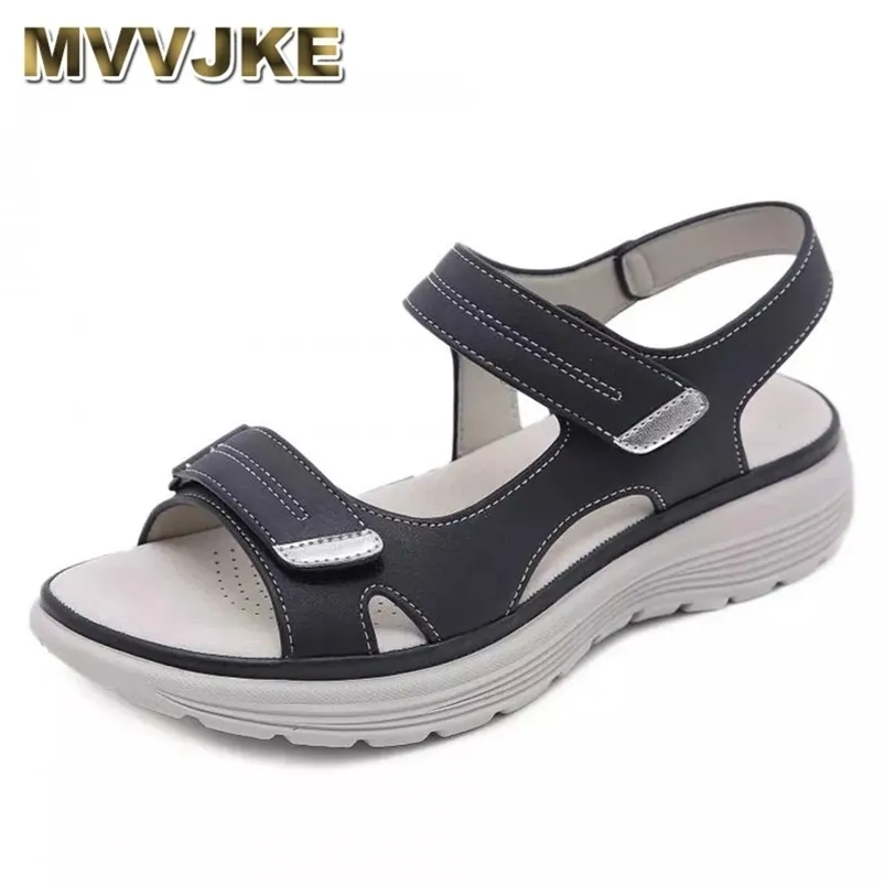 Mvvjke kilar klackar designer skor kvinna modeplattform sandaler kvinnor sommar gladiator sandaler för kvinnor skor damer sandles 220516