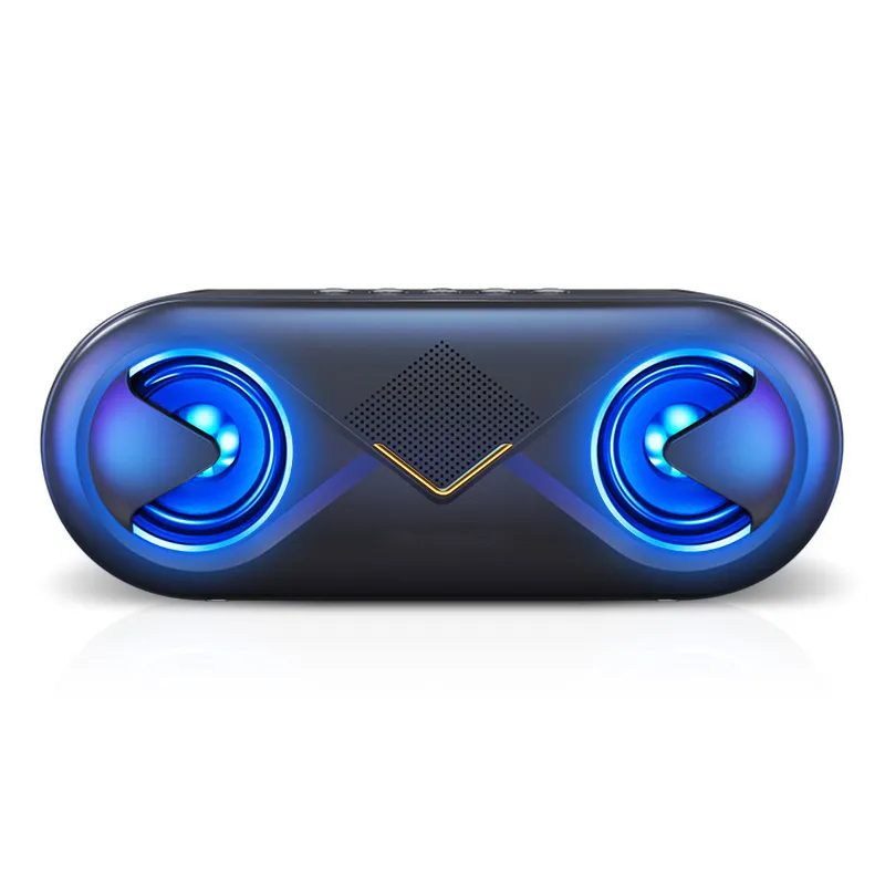 Haut-parleurs portables à LED Portable haut-parleur sans fil Bluetooth Double Horn Computer Soundbox Sports MP3 Player TF Card USB AUX 3.5 mm Jack audio