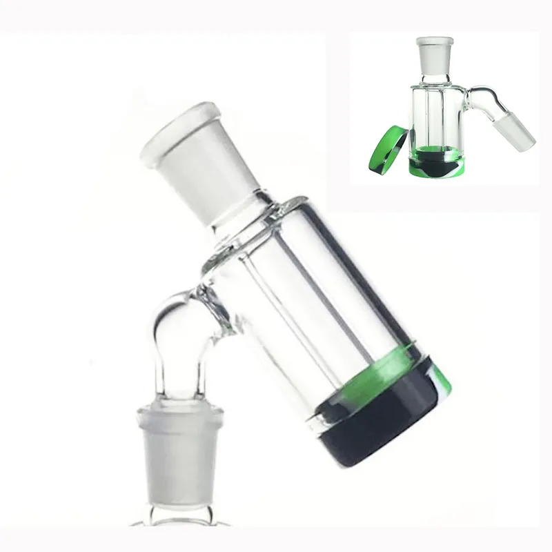 Ciotole di raccolta della cenere di vetro del narghilè all'ingrosso con maschio femmina 14mm 18mm Joint Bubbler Perc Ashcatcher bong Contenitore di cera siliconica