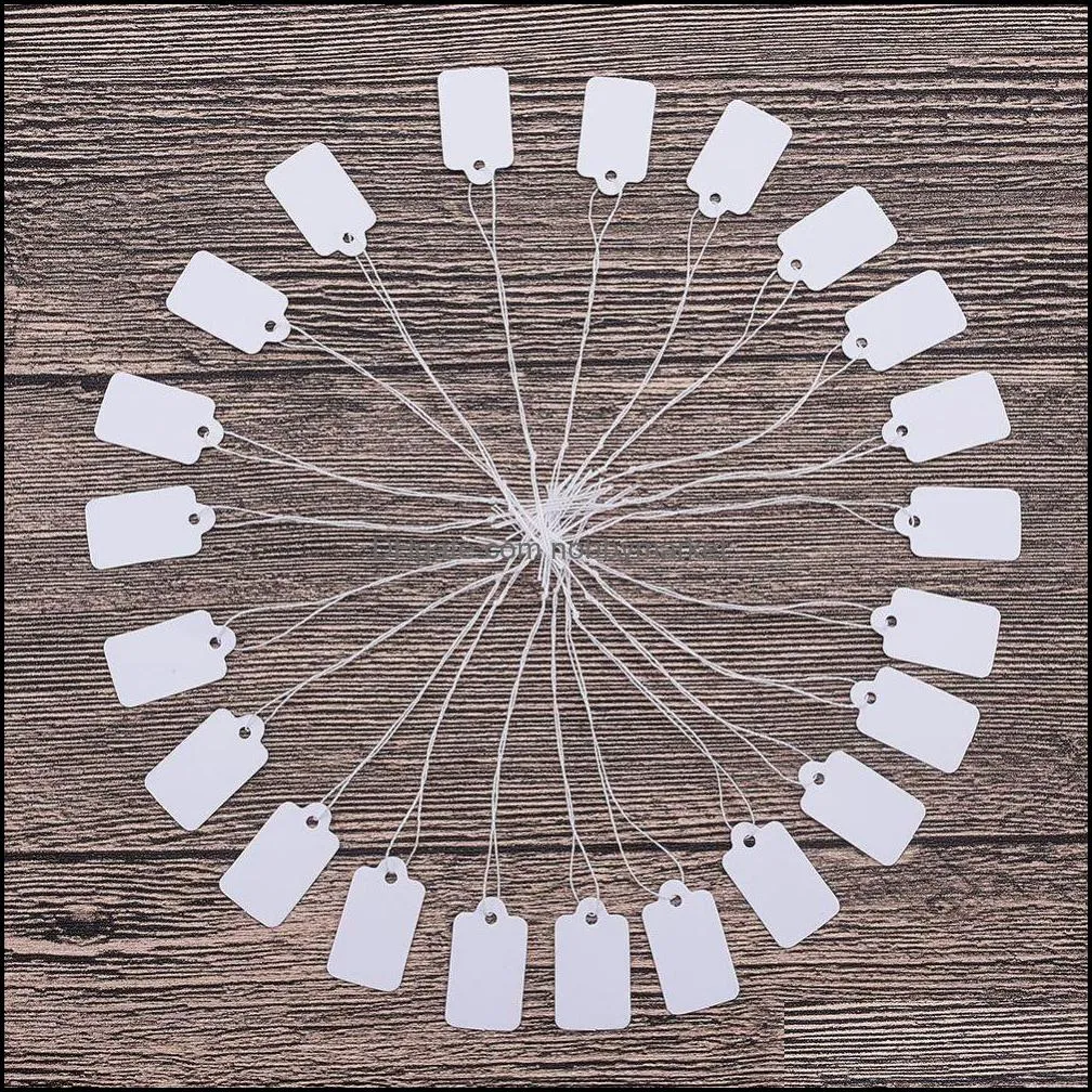 pandahall 100pcs White Earring Paper Card Jewelry Display Marking Garment Prices Label Tags 90mm long, 50mm wide Wholesale F80
