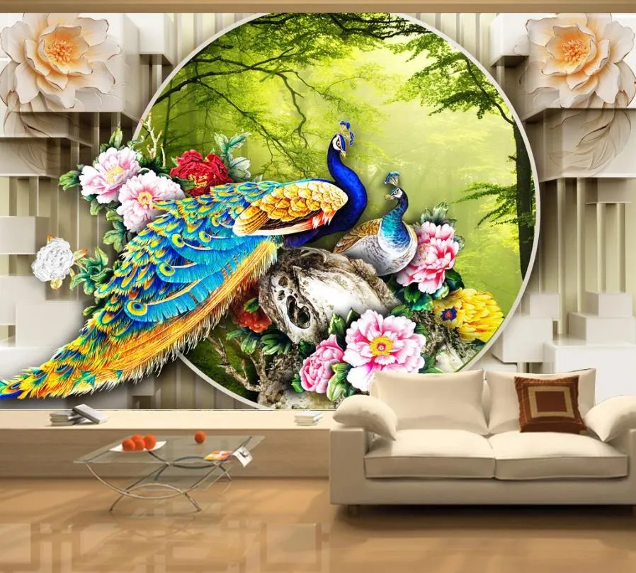Высокое Качество животных 3D Wallpaperl стереоскопические обои для стен кофе гостиная спальня HD печатание фото Papier Peint росписи