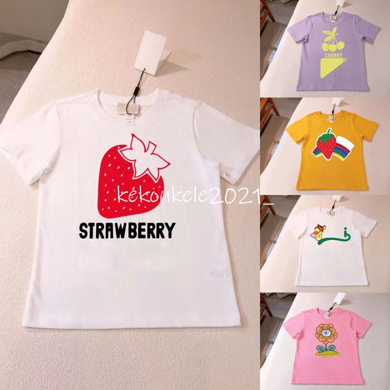 2022 Summer Cartoon Print T-shirt Clothes Kids Boys Girls Sport Cotton T-Shirt Clothing Child Tees Kid Casual Tops