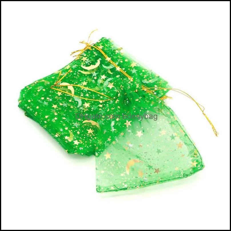 7x9cm/9x12cm 1000pcs/lot pick 11 colors organza christmas candy jewelry packaging bags drawstring pouch gift bag