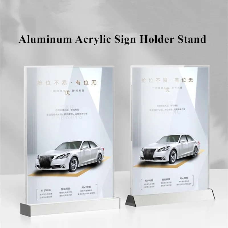 A4 210x297mm Countertop Acrylic Sign Holder Brochure Holder Display Stand Table Menu Holder Paper Poster Frame