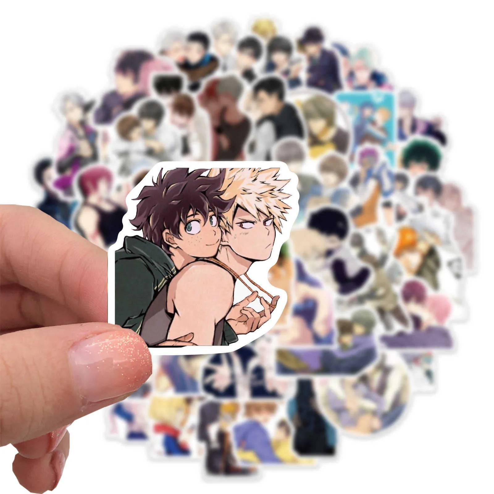 50Pcs Japanese Anime Mixed Stickers, Popular Classic Anime