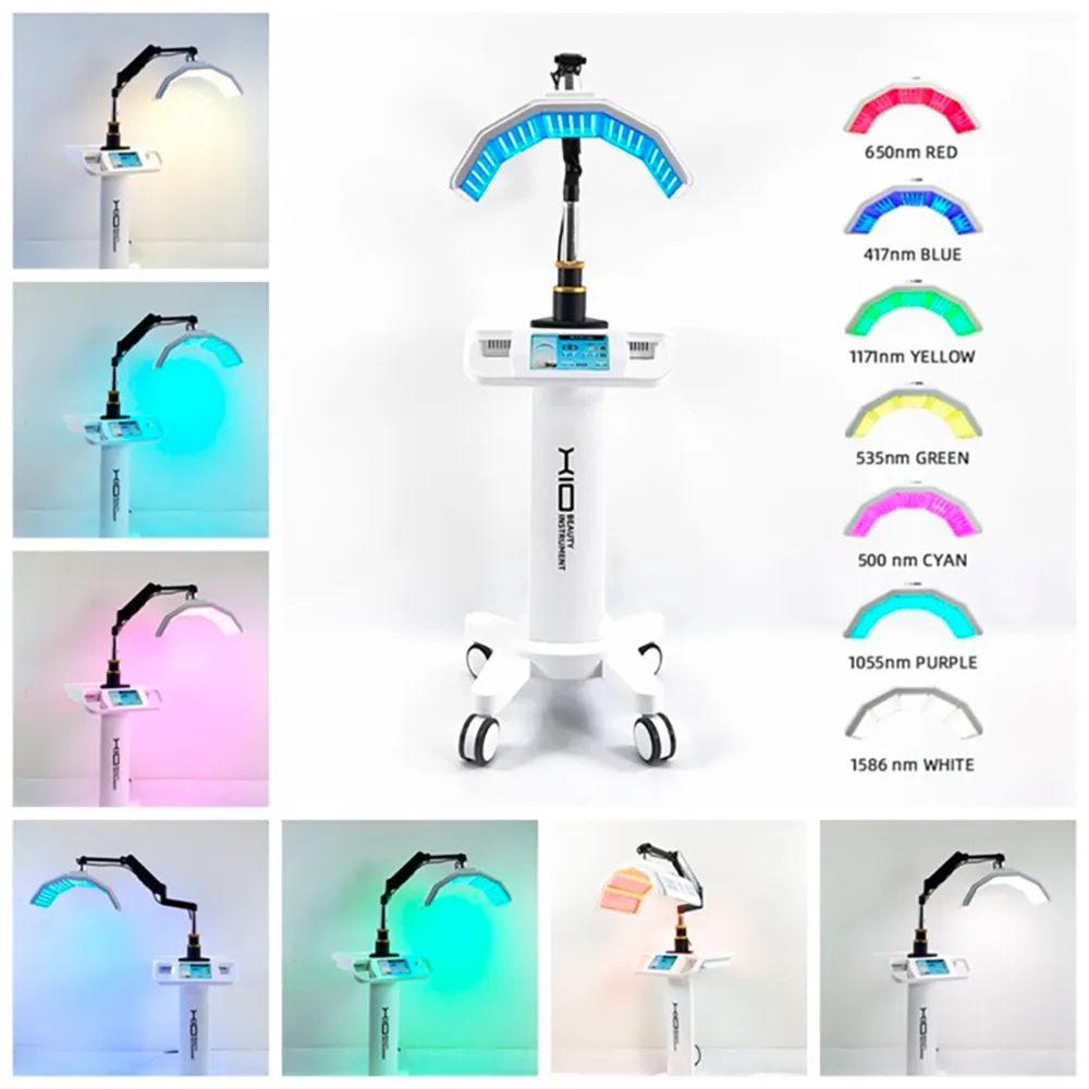 Nieuwe Pdt Led Bio Rood Licht Therapie 7 Kleuren Machine Schoonheidssalon Medische Lichtbehandeling Gezichtslicht Machine