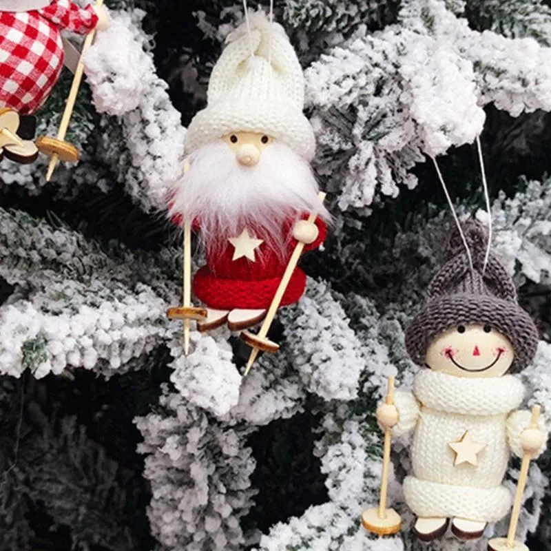 Рождественские украшения орнамент мягкая плюшевая кукла красочные подвесные подарки