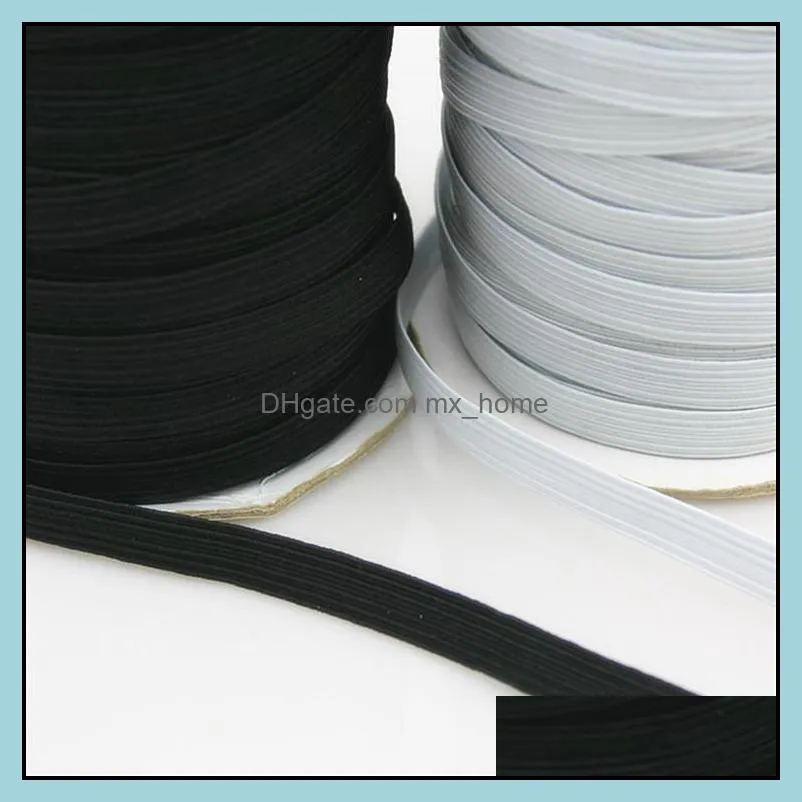 hot 5mm/ 3mm /6mm Elastic rope of mask ear belt elastic band polyester running belt 3mm flat elastic rope T2I5890