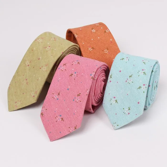 Bow Ties Sitonjwly 6.5cm Leisure Tie For Men's Floral Necktie Casual Suit Bowknots Male Cotton Skinny Slim Custom LogoBow