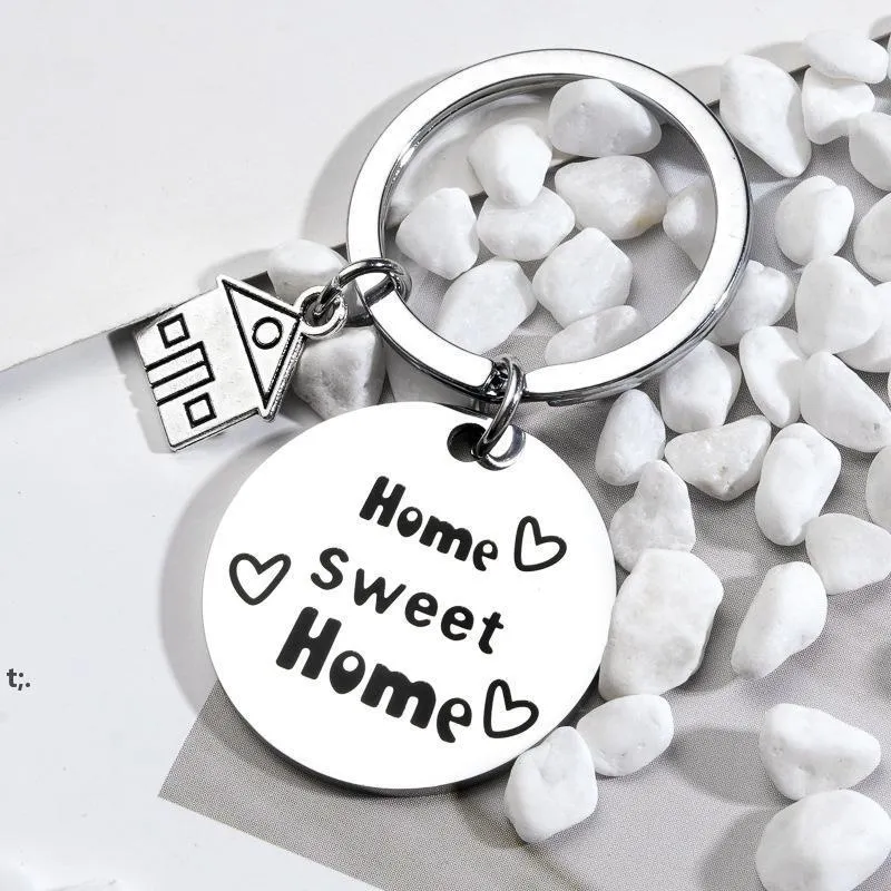 nouvelle famille porte-clés home sweet home pendentif de style européen et américain vente directe du fabricant