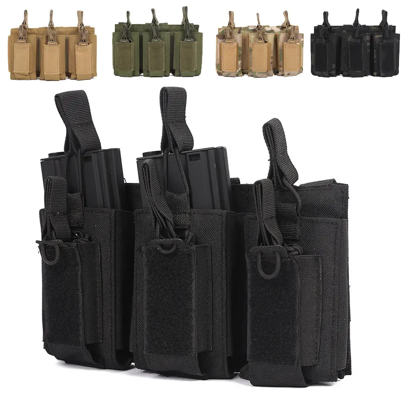 Outdoor Sports Tactical Mag Molle Triple Magazine Pouch Backpack BAG Vest Gear Accessory Holder Cartridge Clip Pouch NO11-578