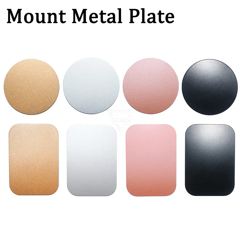 Mount Metal Plate para berço de suporte para montagem por legumes por telefone com adesivo adesivo e de substituição universal compatível com suportes magnéticos