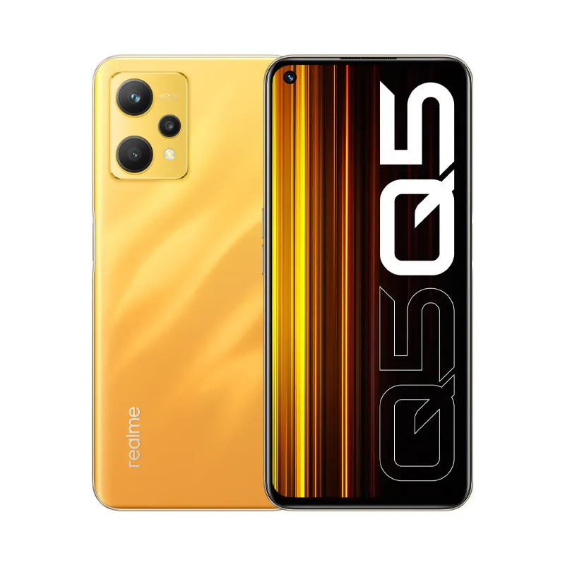 オリジナルOppo Realme Q5 5G携帯電話6GB RAM 128GB ROM OCTA CORE SNAPDRAGON 695 ANDROID 6.6 "120Hz LCD FHDフルスクリーン50.0MP 5000MAHフィンガープリントIDスマート携帯電話