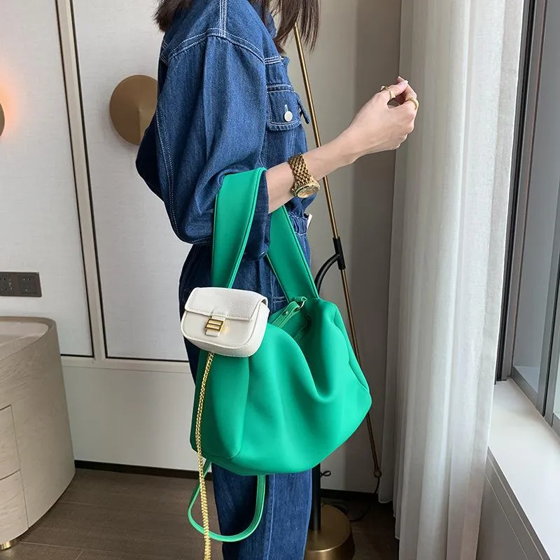 The Little Green Bags Set For Women Designer Neoprene Shoulder The Little Green Bag With Chains