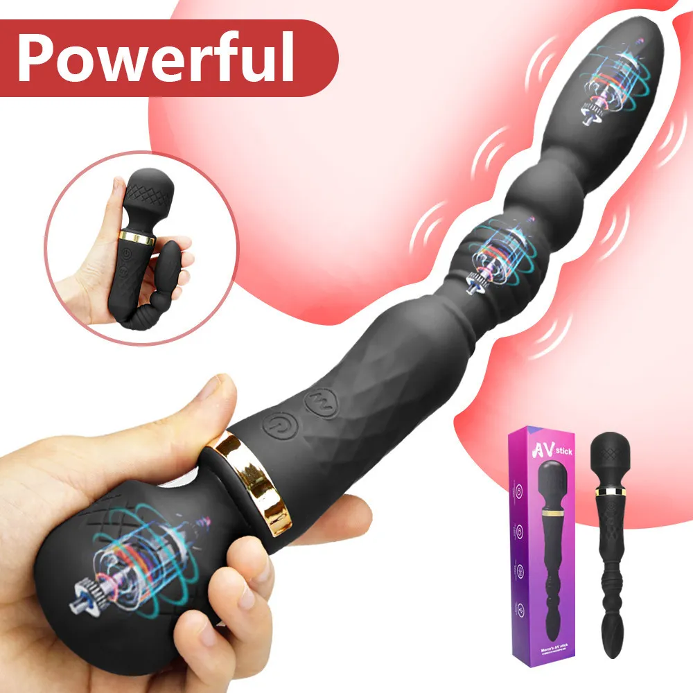 AV Vibrator for Women Magic Wand G Spot Massager Double Dildo Anal Beads Clitoris Stimulator Adults sexy Toy Female Masturbator