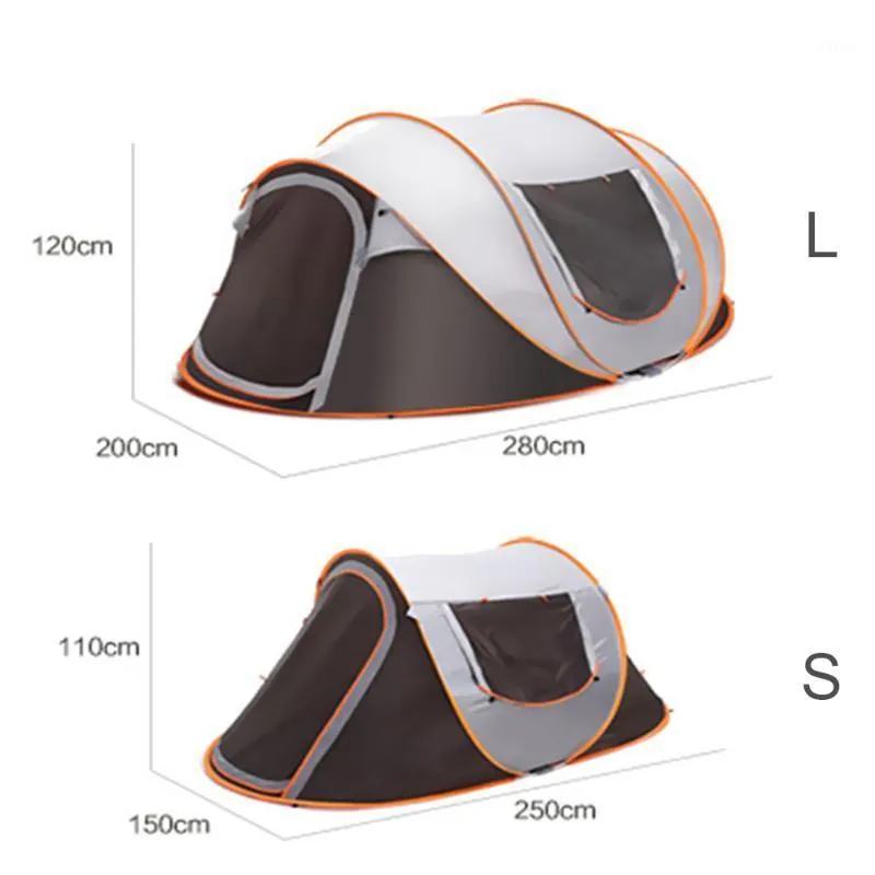 Açık tam otomatik anlık açılmamış yağmur geçirmez çadır aile çok fonksiyonlu taşınabilir nem geçirmez kamp takım elbise
