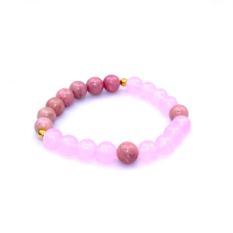 Braccialetti elastici con ciondoli elastici in fili di perline di pietra naturale da 8 mm per uomo donna Sport gioielli energetici fatti a mano per feste