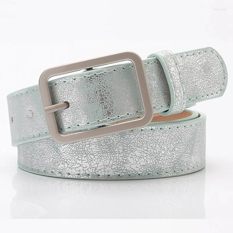 Cinture 103x2.8cm Ladies Gold Shiny Black Cintura larga per le donne Jeans Fashion Silver Pin Buckle Cinturon femminile Mujer Fier22