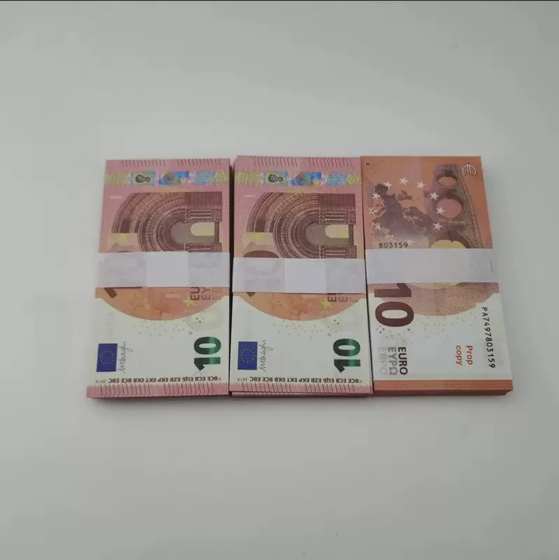 2022 Prop Money Toys Dollar Euros 10 20 50 100 200 500 faux billets commémoratifs jouet pour enfants cadeaux de Noël ou film vidéo 100 PCS / Pack2FHB
