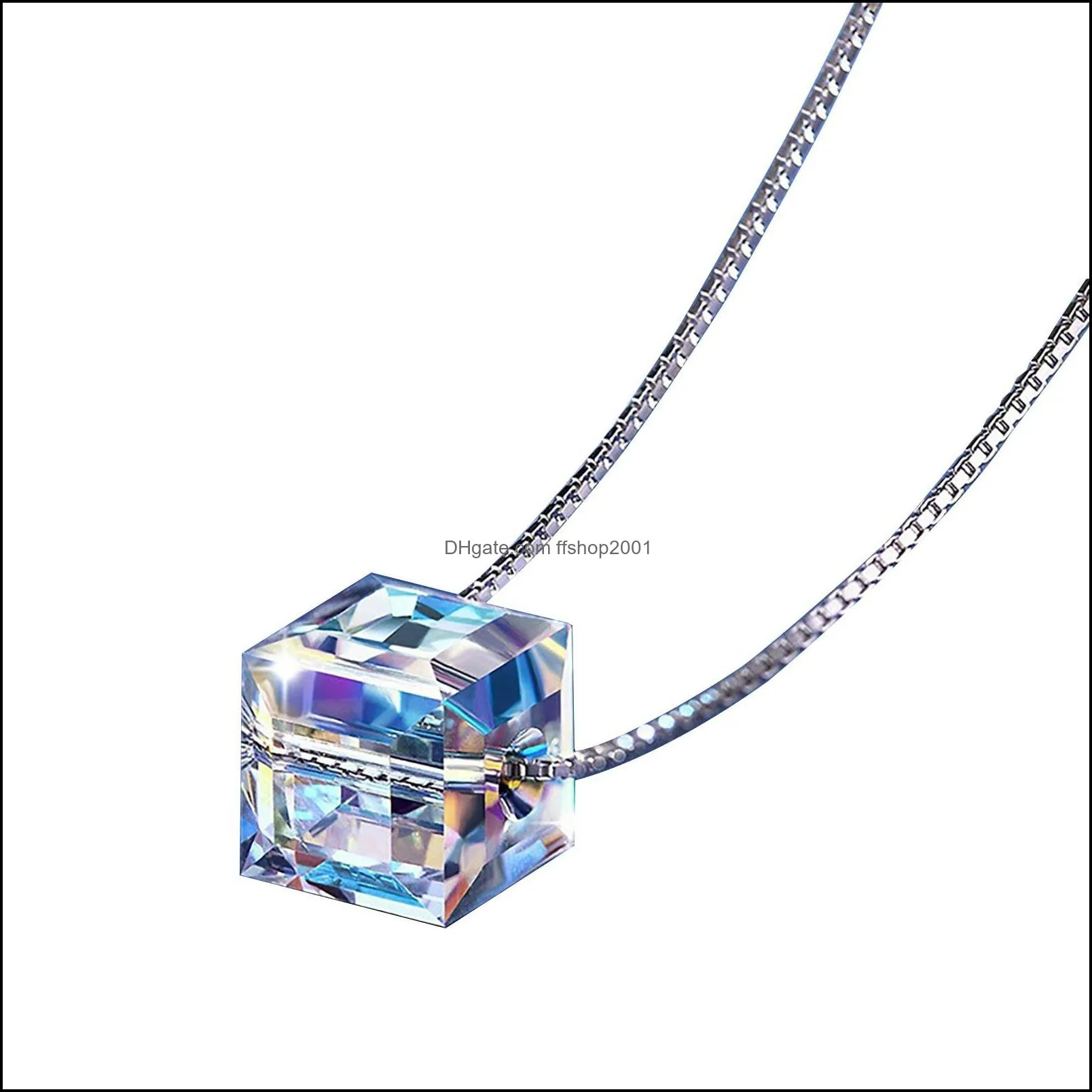 aurora candy necklace austrian crystal pendant female accessories short simplistic version of the cartilage anti-allergy