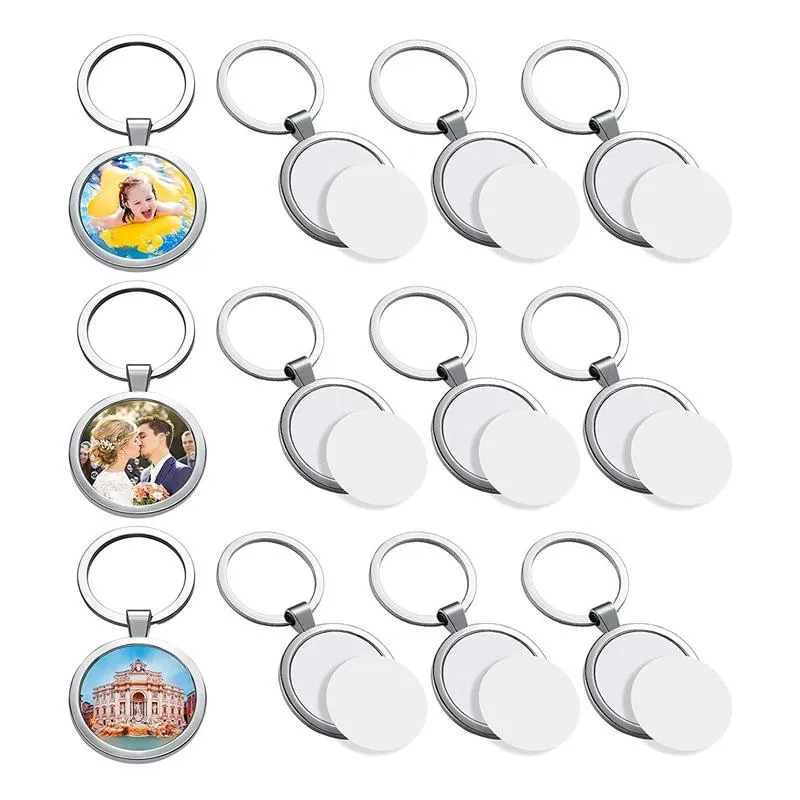 Sublimation Round Metal Blank Keychains With Thick Po Key Rings Heat  Transfer Blank Keyring 250y From Bbcuv, $25.28