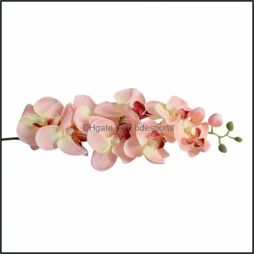 2017 Butterfly Orchid Phalaenopsis Artificial Latex Orchids Flower For Wedding Decoration Wedding Flowers