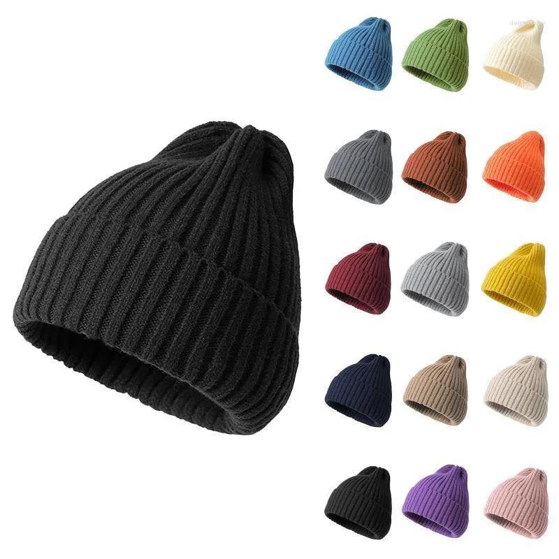 Czapki czapki czapki damskie Wełniane kapelusz Fisherman Hat Topper swobodna moda jesienna zima kobiety mężczyźni unisex dzianiny czaszki delm