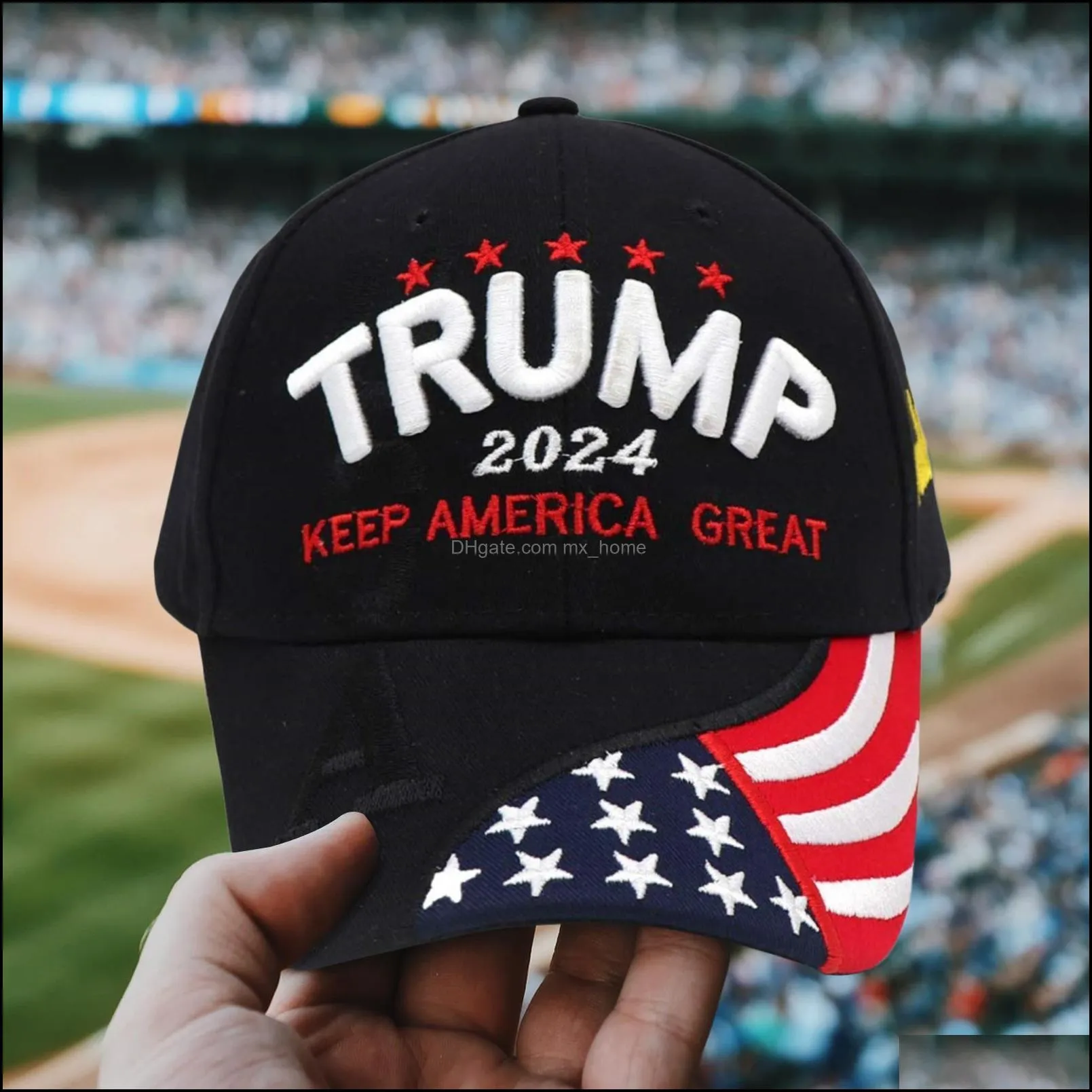 US 2024 Trump Presidential Election Election Hat Baseball Adjustable Speed Rebound Cotton Sports Cap