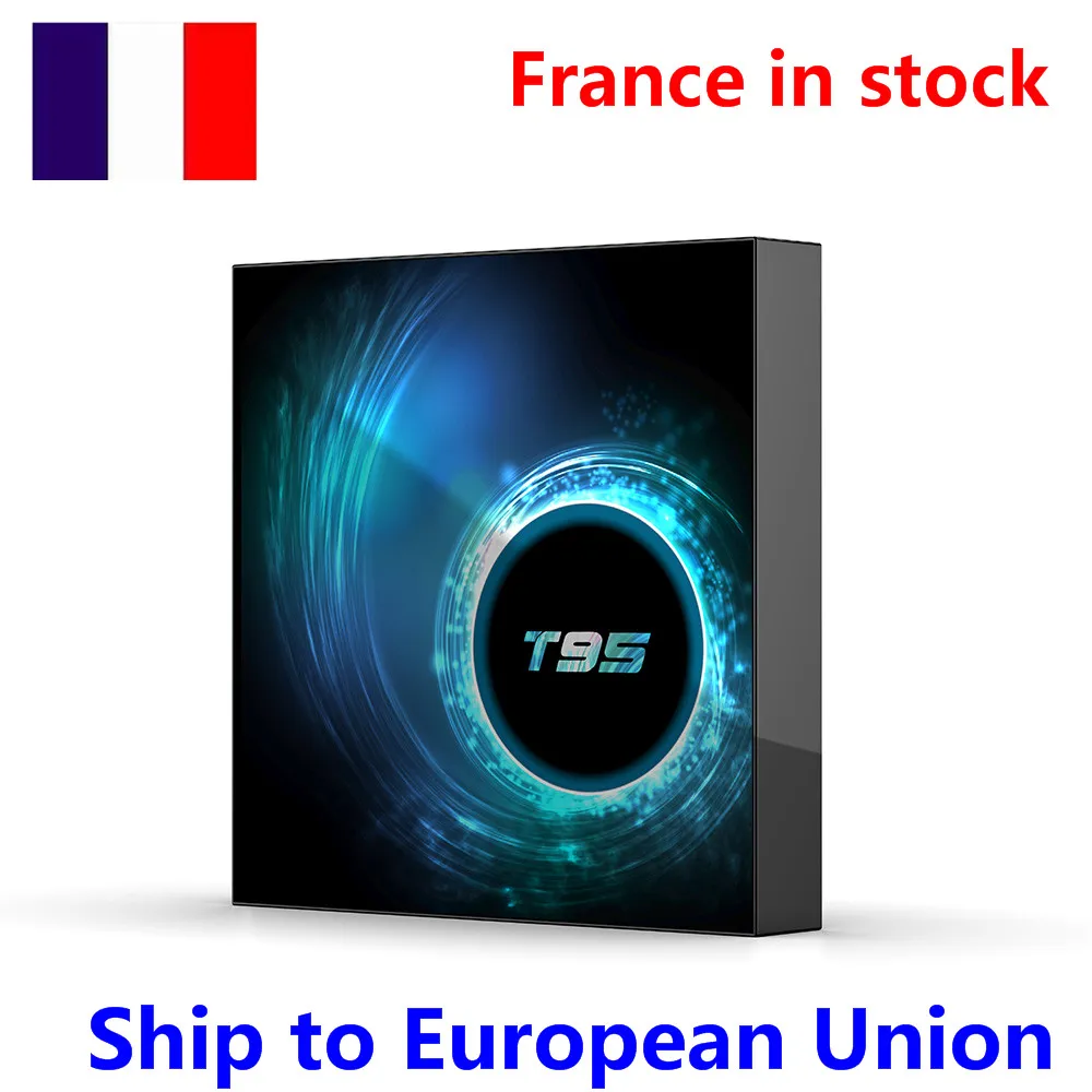 Expédier de France T95 Android 10 TV BOX Allwinner H616 2GB 16GB 4GB 32GB 2.4GHz 5G DOUBLE Wifi 6K Décodeur VS H96