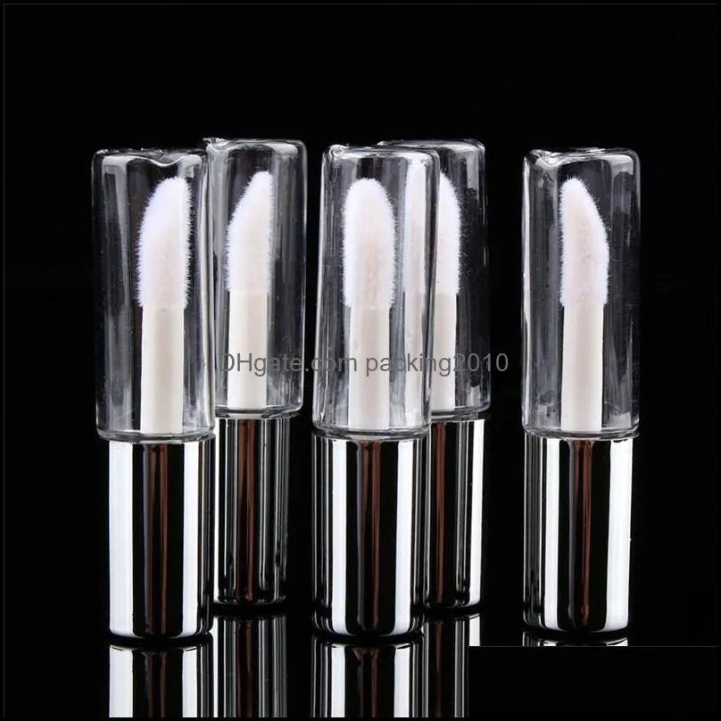 0.8ml Mini Empty Clear Lip Gloss Tube - plastic Lip Balm bottle - Size:5.0x1.3cm Travel Refillable Lipstick Sample Container -