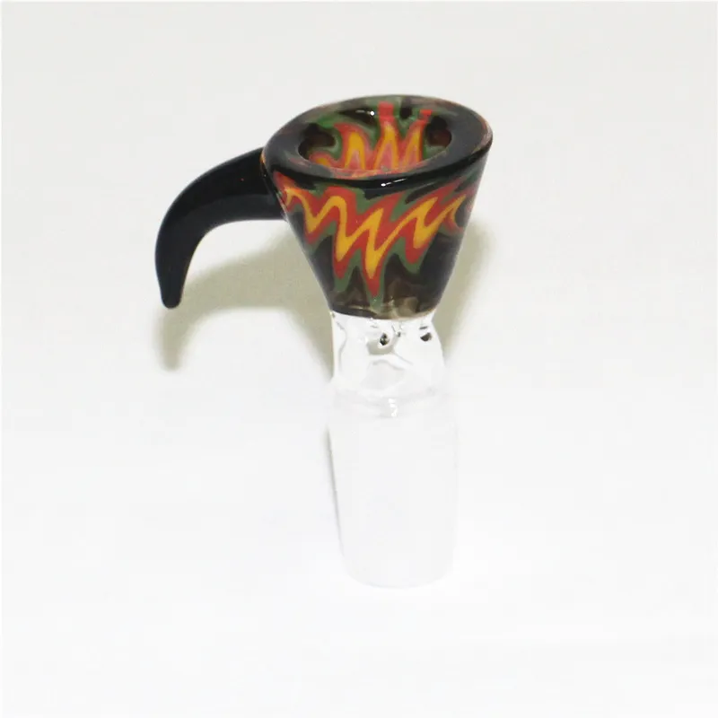 Narguilés Bols en verre de tabac 14mm Joint mâle 18,8 mm Pièces de bol de support d'herbes sèches pour collecteur de fumée de bongs