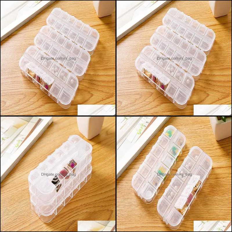 1PC New 12 Slots Cells Portable Jewelry Tool Box with number Container Ring Electronic Parts Screw Beads Component Storage Box