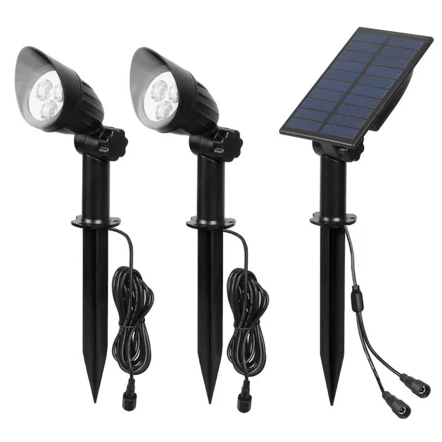 2pcs LED LED Grow Light Solar Garden 3000K/6000K IP65 Flight Super Super Bright Yard Lamp