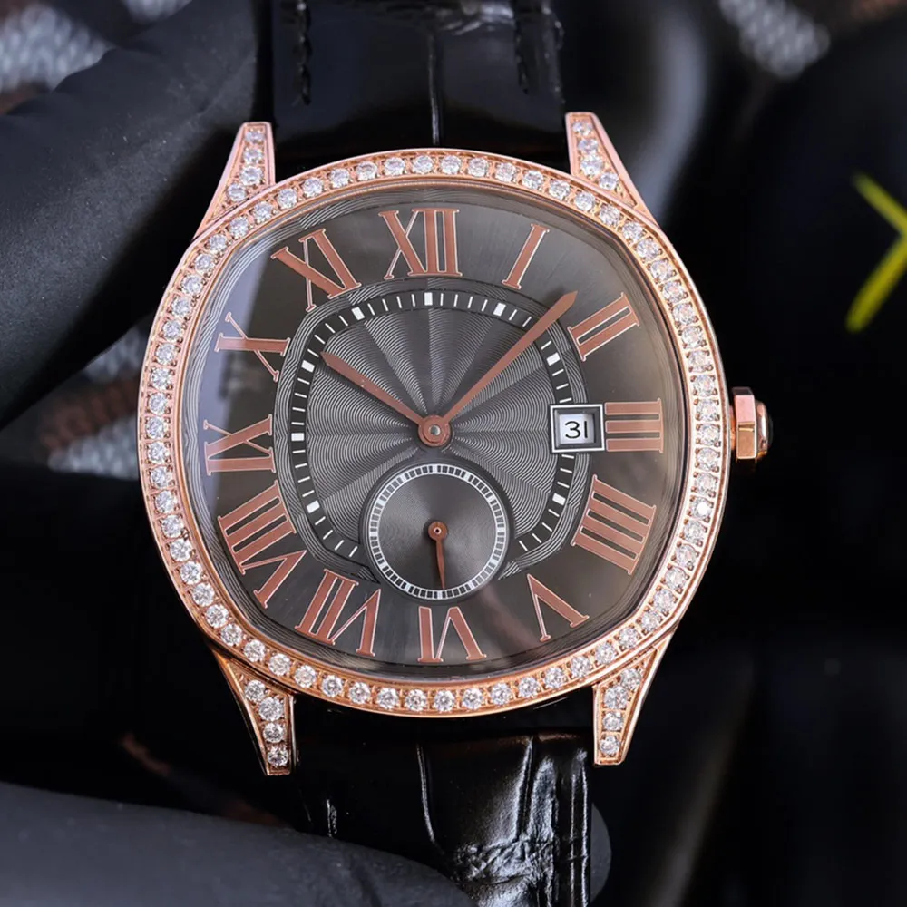 Bekijk herenautomatische mechanische horloges 40 mm kast met diamant waterdichte saffier zakelijke polshorloge montre de luxe