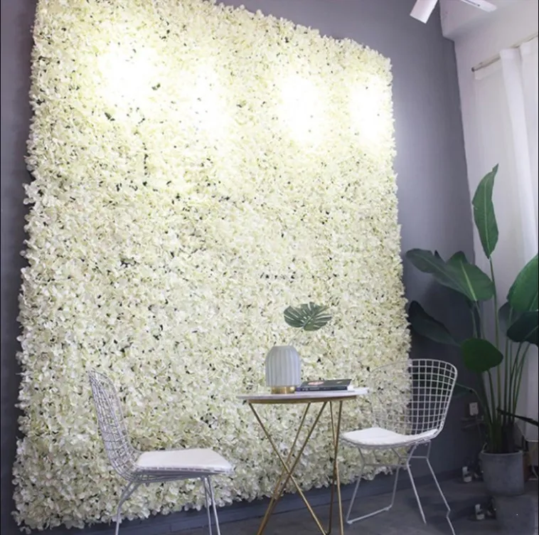 60X40cm Artificial Hydrangea Flower Wall Photography Props Home Backdrop Decoration DIY Wedding Arch Flowers llfa