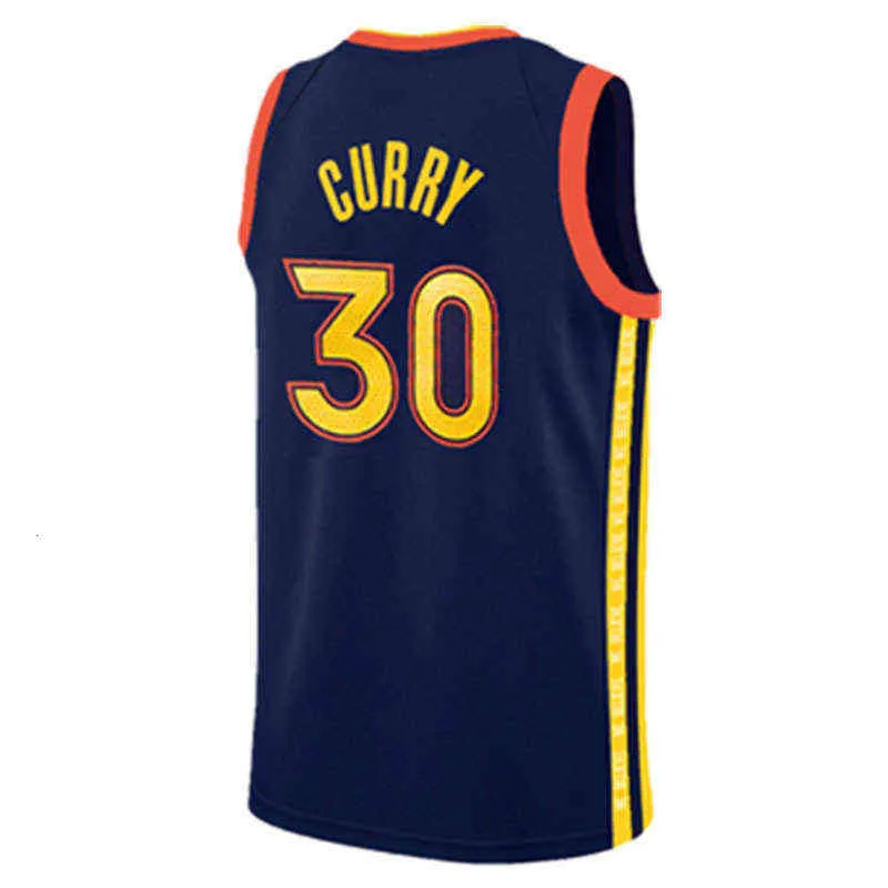 Gros hommes Stephen Curry Basketball Jersey Dejounte Murray 30 Klay Thompson James Wiseman 75e anniversaire NCAA MVP Jerseys 11 33 5