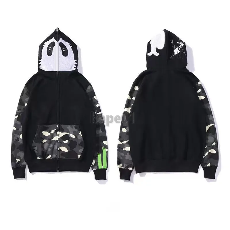 Herrkamouflagemönster hoodies män kvinnor höst och vinter huva pullover hip hop par tröjor streetwear size s-3xl