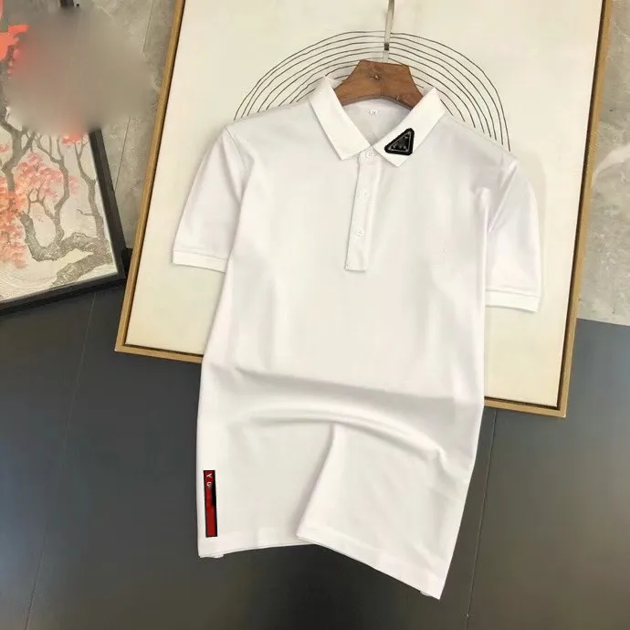 デザイナーポロメンカジュアルビジネスシャツコットンショートスリーブTシャツ大型サイズ黒と白のメンズポロファッションセータージャケットコート