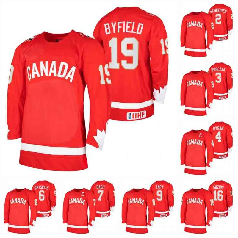 C202 2021 IIHF World Junior Championship Bowen Byram Kirby Dach Quinton Byfield Dylan Cozens Jack Quinn Taylor Gauthier Dylan Garand Jersey