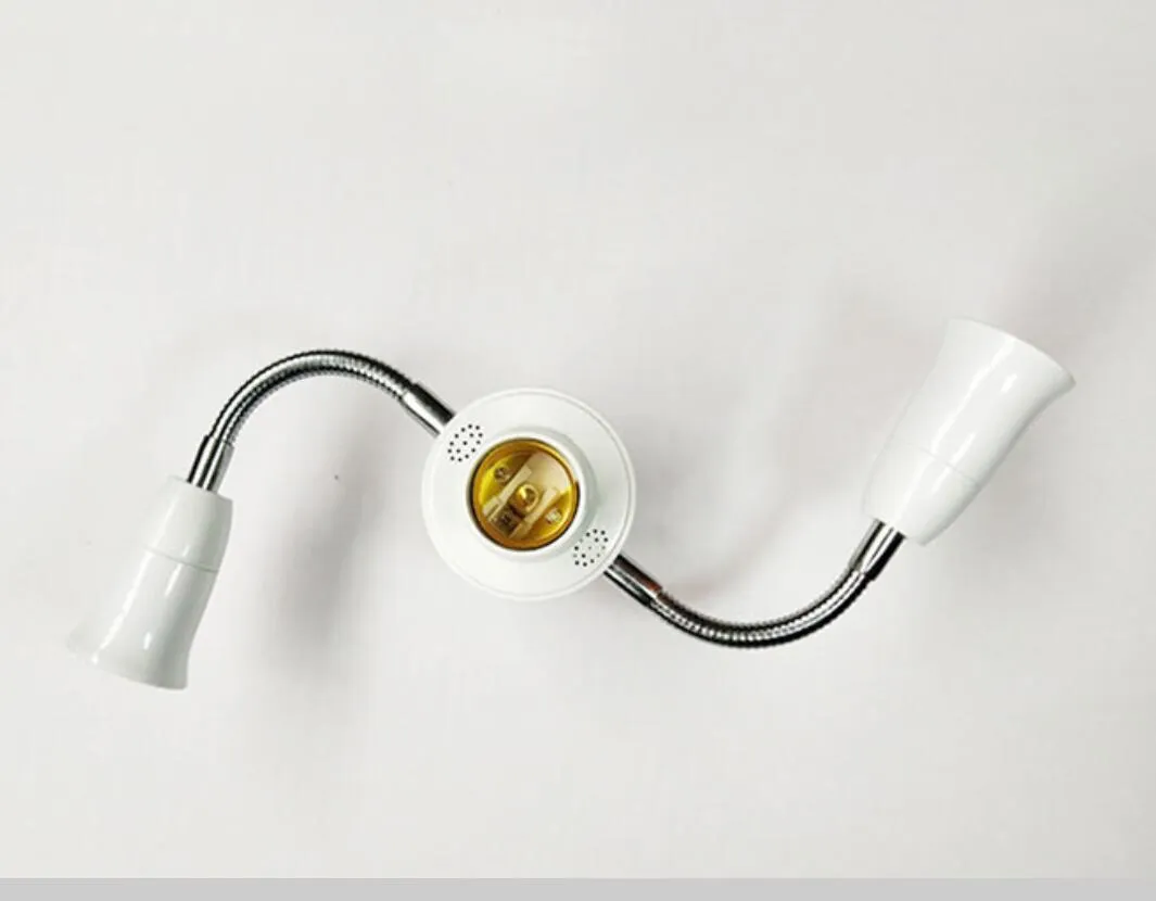 Adjustable White E27 Base Light Socket Splitter With Extension Hose 3/4/5  Way Adapter For Led Deformable Lamp From Ledsupplies, $5.78