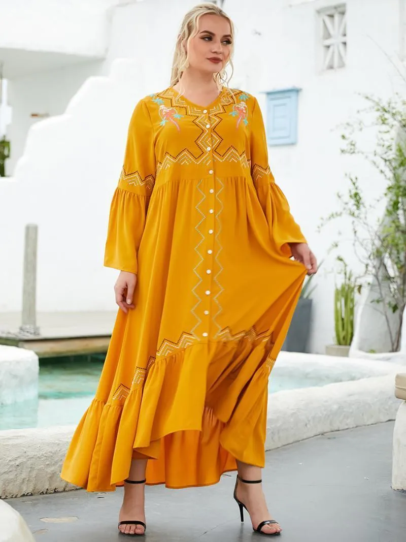 エスニック服ドバイ2022アバヤイスラム教徒のファッションドレスムバラクラマダンイードイスラムトルコドレス