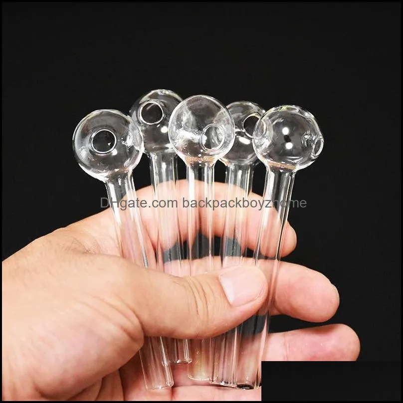 Clear Glass Pipe Oil Nail Burning Jumbo Pipe Pyrex Glass Oil Burner Concentrate Pipes Thick Glass Oil Burner Transparent Great Smoking