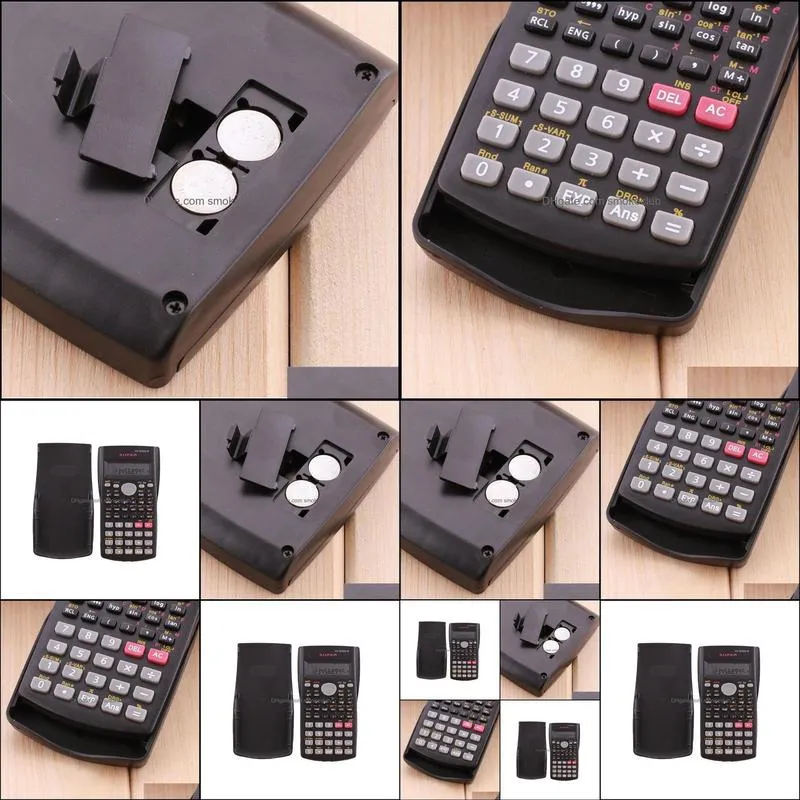 Handheld Multi-function 2 Line Display Scientific Calculator 82MS-B Portable Multifunctional Calculator for Mathematic