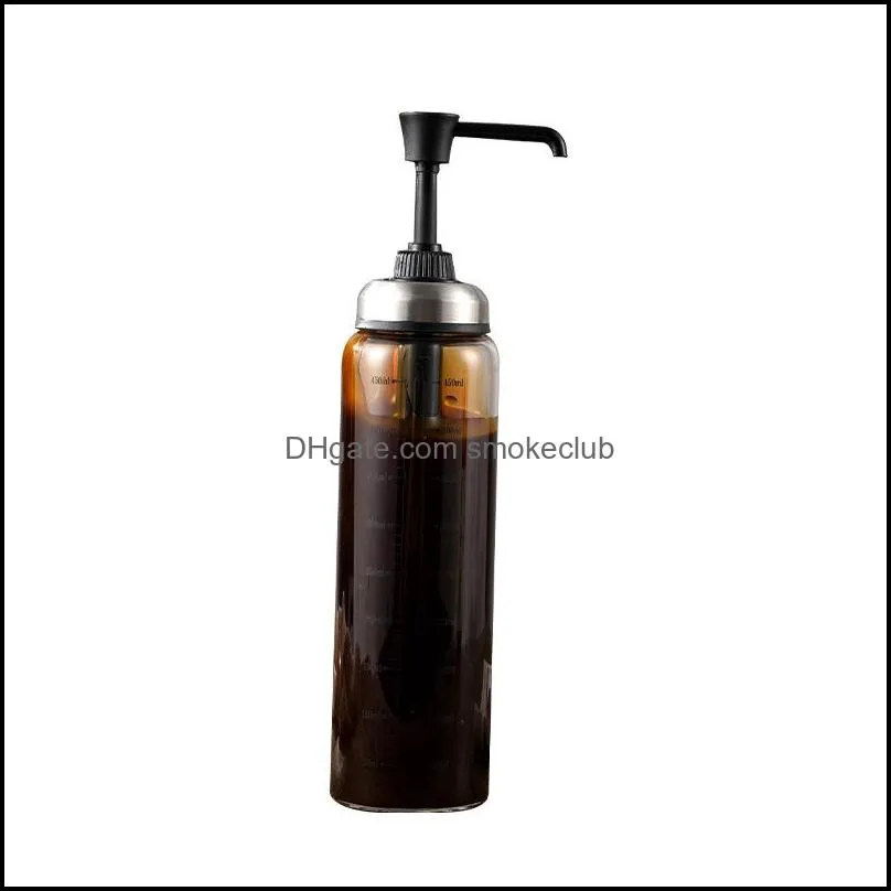 Factory wholesale high borosilicate glass bottle kitchen press oil multi-specification seasoning bottle storage