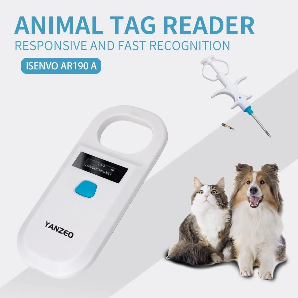 Yanzeo Pet MicroChip RFID Emid Animal Handheld Reader 134.2 ID-scanner Oplaadbare chip registratie PET TAG FDX-B ISO 11784/11785 AR180