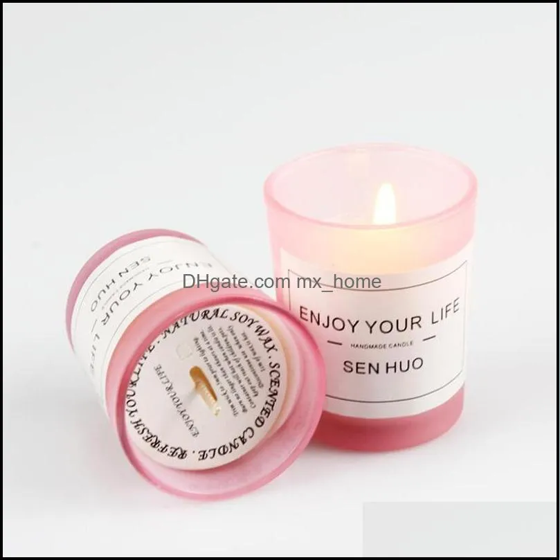 nordic scented candles lemon lavender rose home decoration wedding wax candle birthday confession with holiday gift