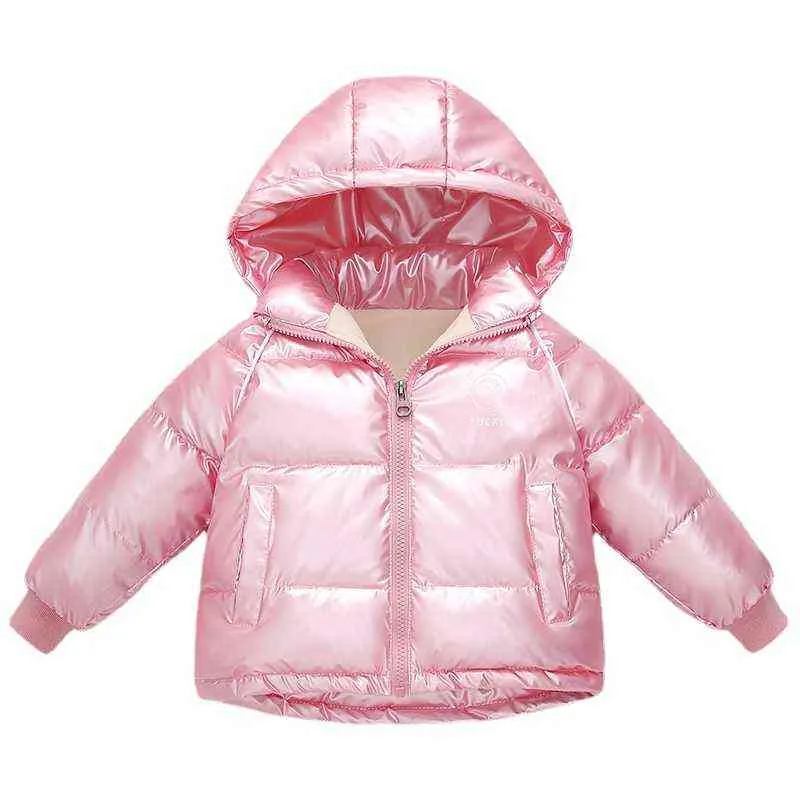 Autunno Inverno Nuovo Capispalla Neonata Con cappuccio Cappotti caldi Astronauta Stampa Piumini Moda per bambini Cerniera Abbigliamento Ragazzi Giacche J220718